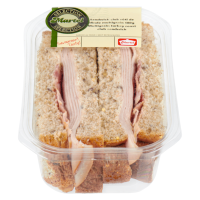Martel Multigrain Turkey Roast Club Sandwich 180 g, $3.89/100g