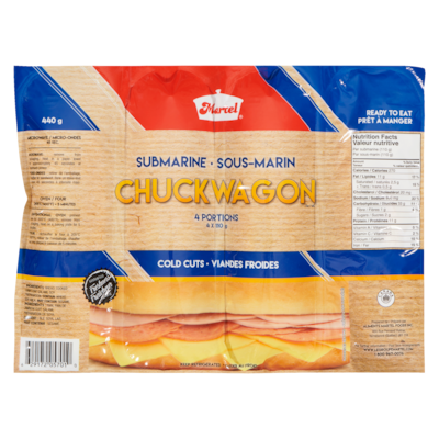 Martel Sous-marin chuckwagon viandes froides 440 g, 2,16 $/100g
