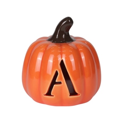 null 3.5-inch Battery-Operated Monogram Pumpkin - A 1 ea, $5.00/1ea