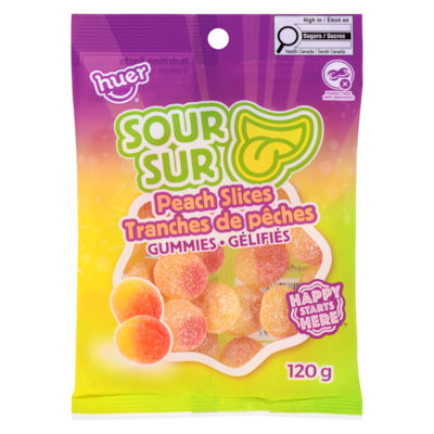 Huer Gélifiés sur tranches de pêches 120 g, 16,67 $/100g