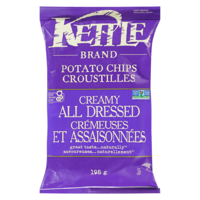 Kettle Brand Croustilles crémeuses et assaisonnées 198 g, 2,27 $/100g