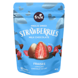 Frux Freeze Dried Strawberries Milk Chocolate - 80 g | Fortinos