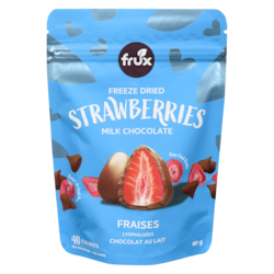 Strawberry様 Frux Freeze Dried Strawberries Milk Chocolate - 80 g | Fortinos