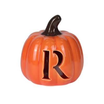 null 3.5-inch Battery-Operated Monogram Pumpkin - R 1 ea, $5.00/1ea