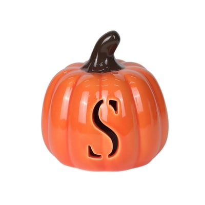 null 3.5-inch Battery-Operated Monogram Pumpkin - S 1 ea, $5.00/1ea