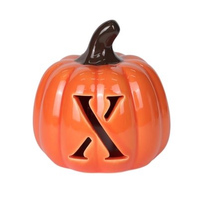 null 3.5-inch Battery-Operated Monogram Pumpkin - X 1 ea, $5.00/1ea