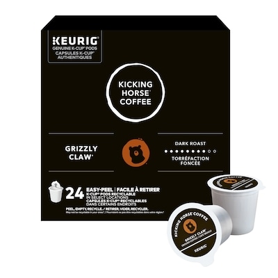 Kicking Horse Grizzly Claw, Dark Roast, K-Cup Coffee Pods 24 ea, $1.54/1ea