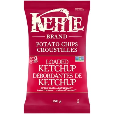 Kettle Potato Chips Loaded Ketchup 198 g, $1.77/100g