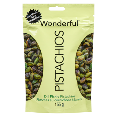 Wonderful Dill Pickle Pistachios No Shells 155 g, $7.74/100g