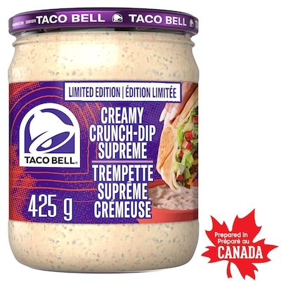 Taco Bell Creamy Crunch-Dip Supreme Dip 425 g, $1.76/100g