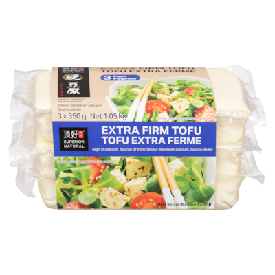 SUPERIOR NATURAL Extra Firm Tofu 1.05 kg, $0.85/100g