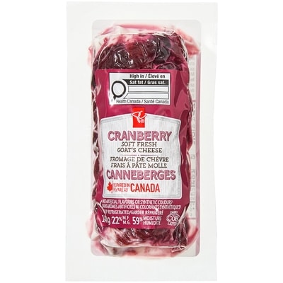le Choix du Président Fromage de chèvre frais à pâte molle aux canneberges 140 g, 5,56 $/100g