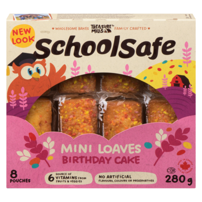 School Safe Mini-gâteaux d'anniversaire 280 g, 1,79 $/100g
