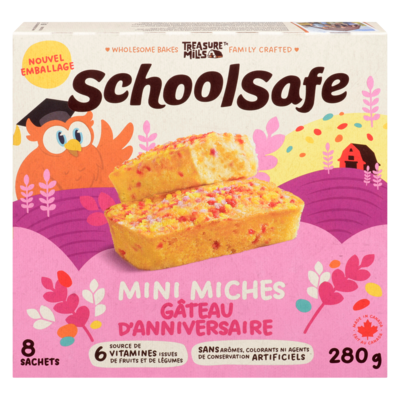 School Safe Mini-gâteaux d'anniversaire 280 g, 1,96 $/100g