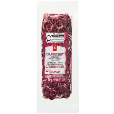 President's Choice Cranberry Soft Fresh Goat's Cheese 300 g, $4.00/100g