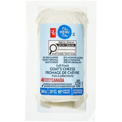 PC Blue Menu Soft Fresh Goat's Cheese 140 g, $5.56/100g