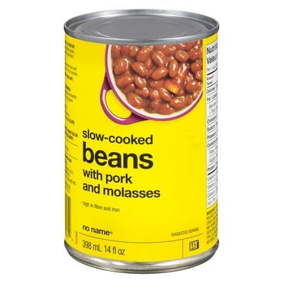 No Name Beans With Pork And Molasses 398 ml, $0.50/100ml