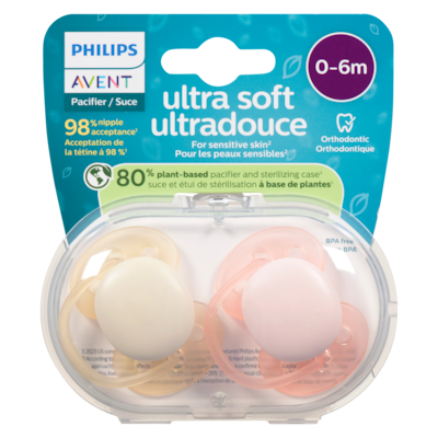 Philips Pacifier Ultra Soft 0-6m 1 ea, $11.99/1ea
