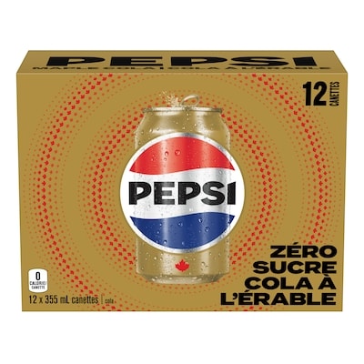 Pepsi l’érable Cola 12x355.0 ml, 0,20 $/100ml