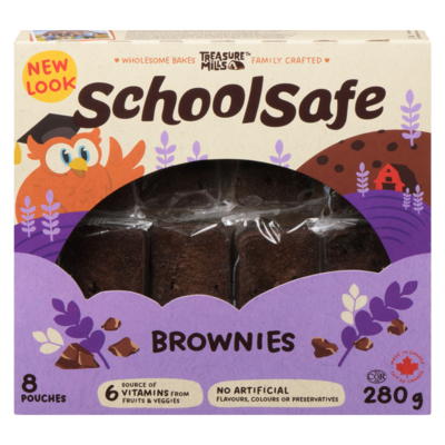 School Safe Brownie, paquet de 8 280 g, 1,79 $/100g