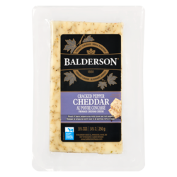 Balderson Cheddar Cheese, Cracked Black Pepper 250 g, $4.80/100g