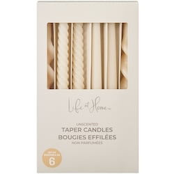Life at Home Lot de 6 bougies effilées non parfumées 1 ea, 12,00 $/1ch