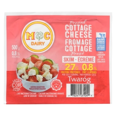 Mc Dairy Cottage Cheese Pressed Skim 0.8 % M.F. 500 g, $2.00/100g