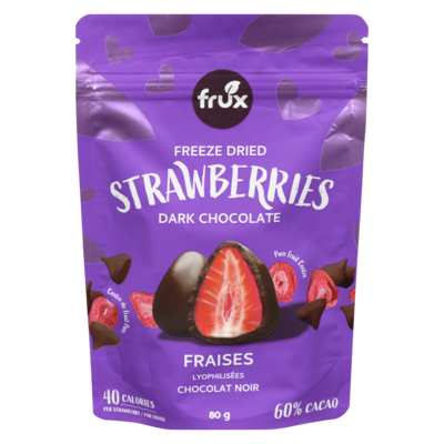 Frux Freeze Dried Strawberries Dark Chocolate 80 g, $10.24/100g