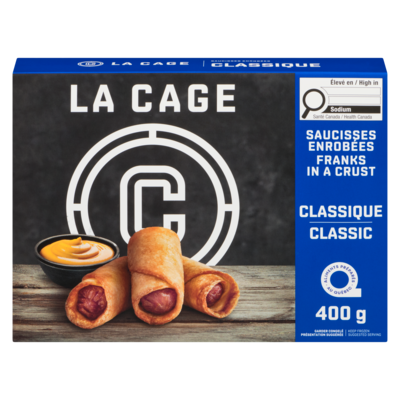 La Cage Franks In A Crispy Crust Regular 400 g, $3.50/100g