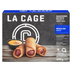 La Cage Saucisses en pâte régulier 400 g, 1,74 $/100g