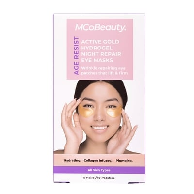 MCoBeauty Age Resist - Active Gold Hydrogel Night Repair Eye Masks - 5 Pairs 1 ea, $13.99/1ea