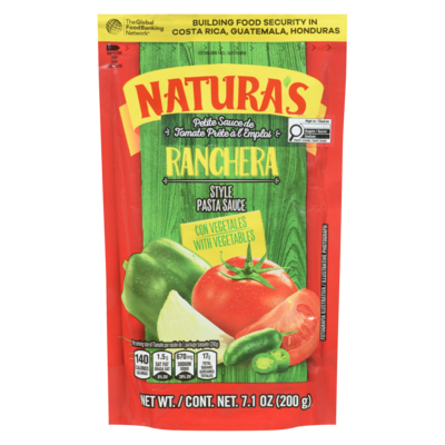 Natura Sauce pour pâtes, Ranchera à la tomate avec des légumes 200 g, 1,65 $/100g