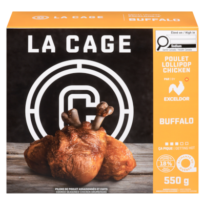 La Cage Lollipop Chicken Buffalo 550 g, $3.09/100g
