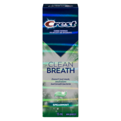 Crest Clean Breath Spearmint Toothpaste – Neutralizes Bad Breath, Antibacterial Protection, Fights Cavities, Freshens Breath, Gently Whitens 55 ml, $13.62/100ml