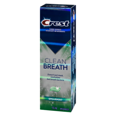 Clean Breath Spearmint Toothpaste – Neutralizes Bad Breath, Antibacterial Protection, Fights Cavities, Freshens Breath, Gently Whitens