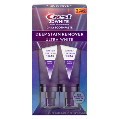 Crest Toothpaste 3dwhite Deep Stain Remover Ultra White /2pk 134 ml, $19.40/100ml