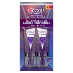 Crest Dentifrice 3dwhite éliminateur de taches profondes ultrablanc paquet de 2 134 ml, 19,40 $/100ml