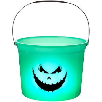Light Up Halloween Pail - Green