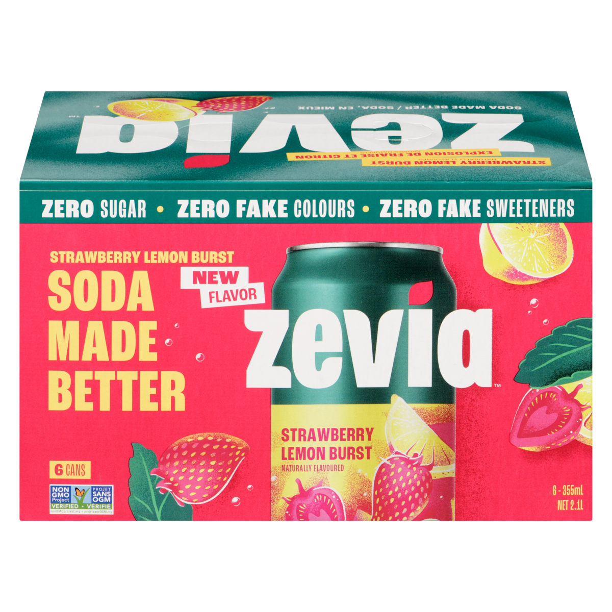Zevia Strawberry Lemon Burst Soda