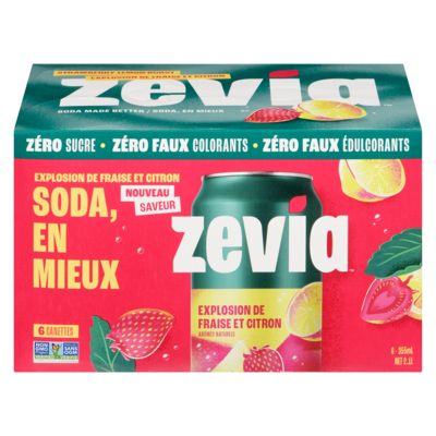 Zavia Soda explosion de fraise et citron 6x355.0 ml, 0,38 $/100ml