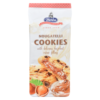 Merba Nougatelli Cookies 200 g, $2.75/100g