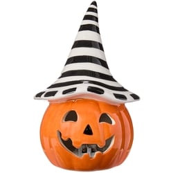 null Citrouille d’Halloween décorative lumineuse en céramique – 5 po 1 ea, 6,00 $/1ch