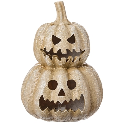 null Citrouilles décoratives empilées lumineuses – brun 1 ea, 16,00 $/1ch
