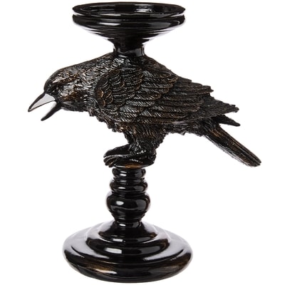 null Centre de table avec porte-bougie et corbeau 1 ea, 15,00 $/1ch