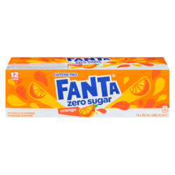 FANTA Zero Sugar Orange Soda, 12 Count 12x355.0 ml, $0.21/100ml