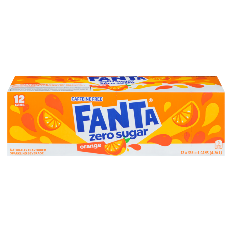 Zero Sugar Orange Soda, 12 Count