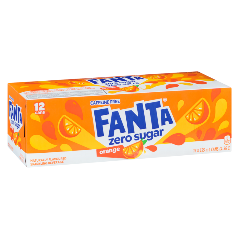 Zero Sugar Orange Soda, 12 Count