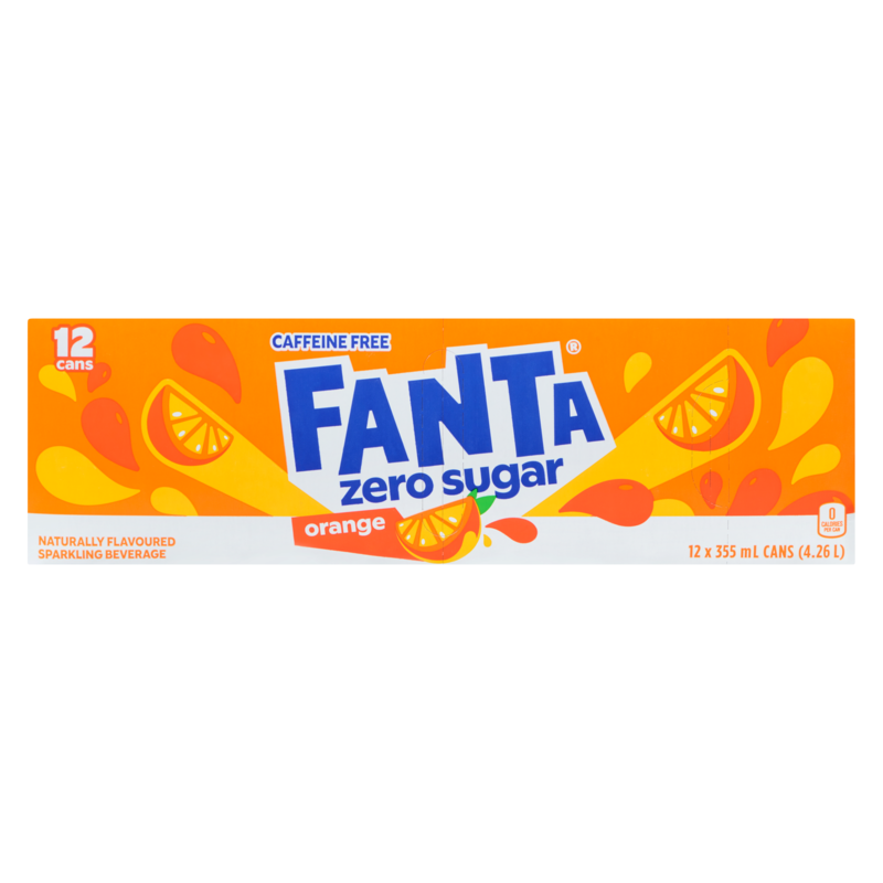 Zero Sugar Orange Soda, 12 Count