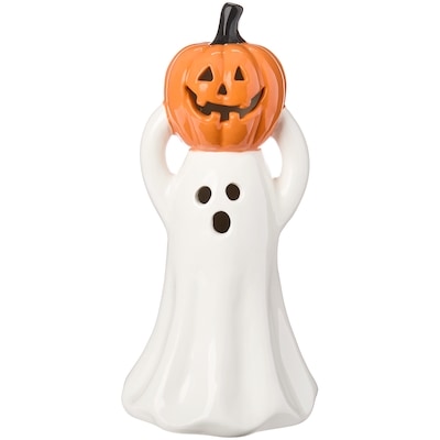 null Light Up Ceramic Ghost with Pumpkin Decoration 1 ea, $10.00/1ea