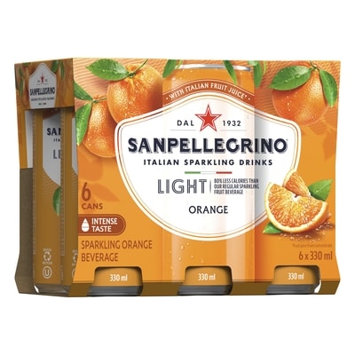 Light Orange, Sparkling Fruit Beverage